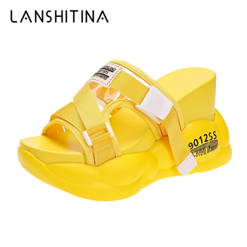 Женские летние шлепанцы для улицы новинка 2020 года сандалии на массивной