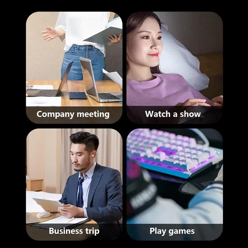 

Wireless Bluetooth Mouse and Headset 2 in 1 Bluetooth 5.0 Wireless Earbuds with 1000mah Charging Box for IOS Android