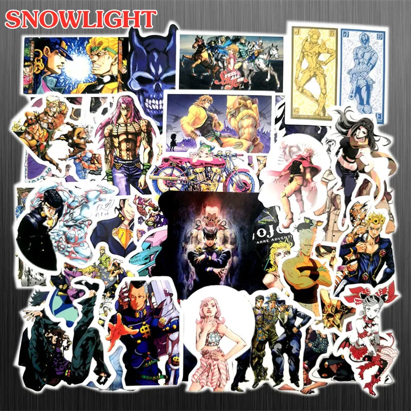 50 шт. JOJOS невероятное приключение стикер мультяшка Водонепроницаемый Стикеры s для детей DIY Чемодан Тетрадь шлем гитары наклейки на холодильник