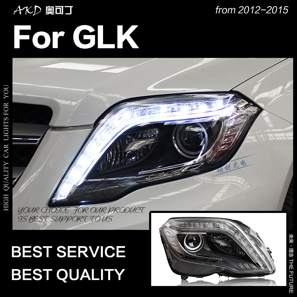 AKD автостайлинг фары для GLK260 2012-2015 X204 GLK300 светодиодный ные DRL Hid Биксеноновые