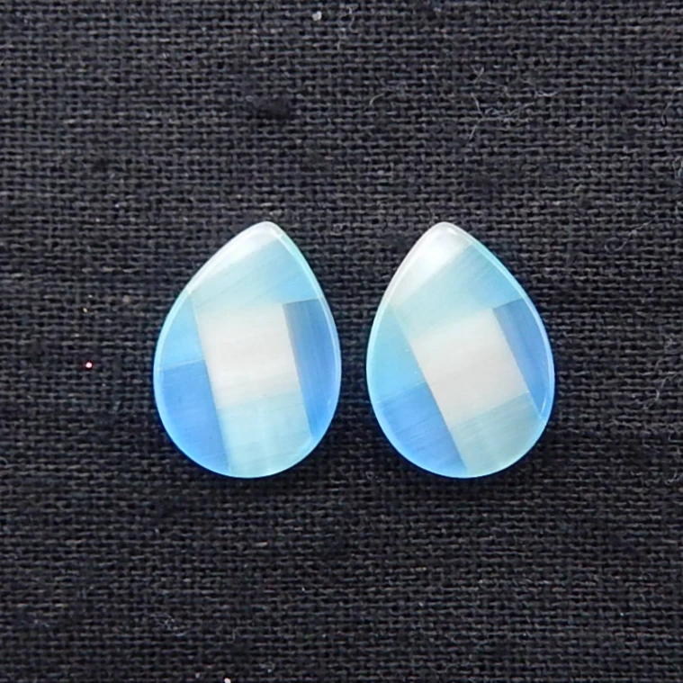 

Birthday gift Natural Gemstone Cymophane fashion Gemstone cabochon beads For Women Jewelry Making DIY,18x13x4mm,2.8g