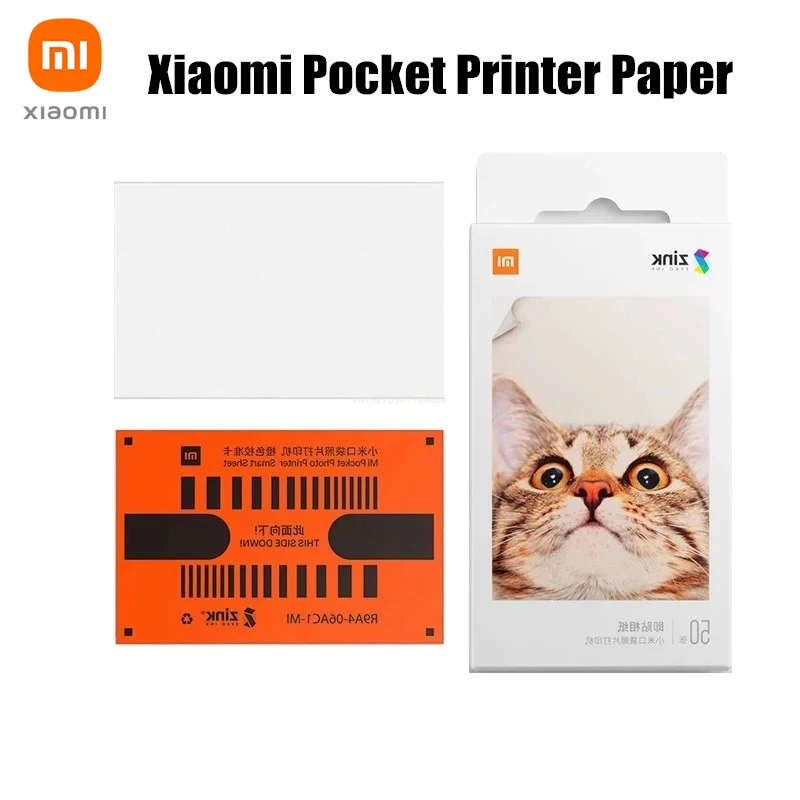 

Бумага для карманного принтера Xiaomi ZINK, самоклеящаяся, для 3-дюймового мини-принтера Xiaomi