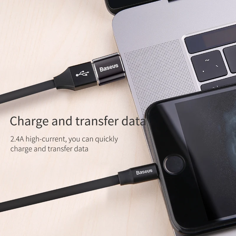 Адаптер USB Type-C OTG Baseus штекер-гнездо Micro преобразователи для передачи данных