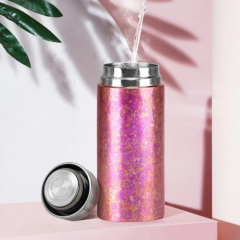 200ML Mini Thermos Coffee Vacuum Flask Pure titanium Drink Water Bottle Termos Thermo Cup And Mug Garrafa Termica Non-stainless | Дом и сад