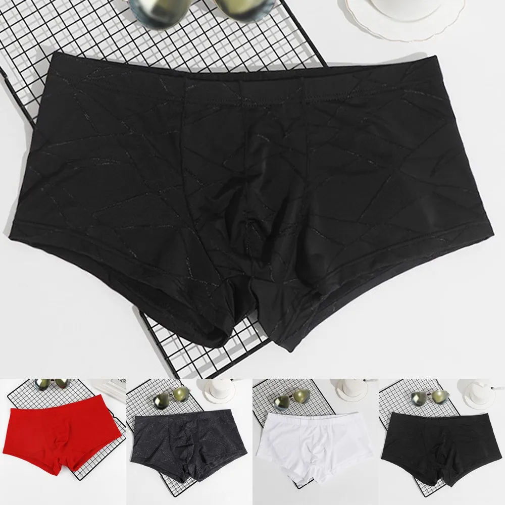 

Мужское сексуальное нижнее белье с низкой талией, дышащие трусы, бесшовные шорты-боксеры с карманом, мужские трусы-джоки, удобные эластичны...