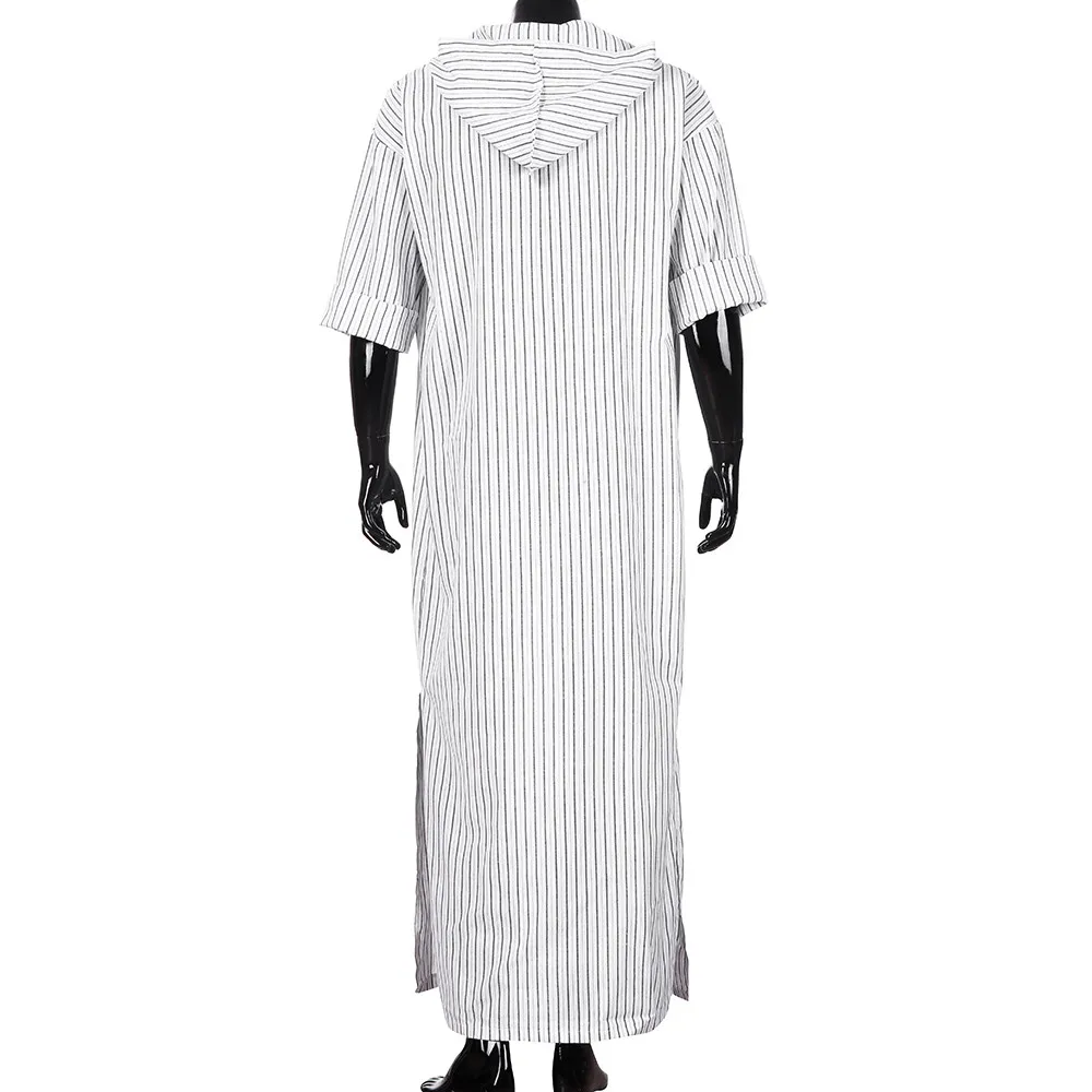 Халат Caftan d91106 мужской из хлопка и льна традиционная этническая одежда свободный