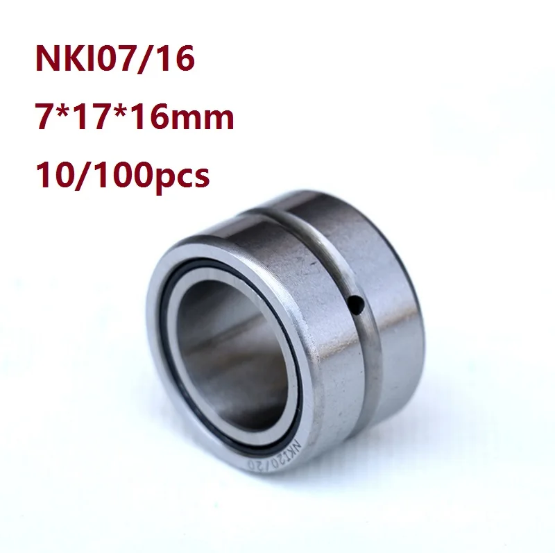 10/100 шт NKI07/16 7 × 17 16 мм сверхмощная функция спица вала подшипник с внутренним