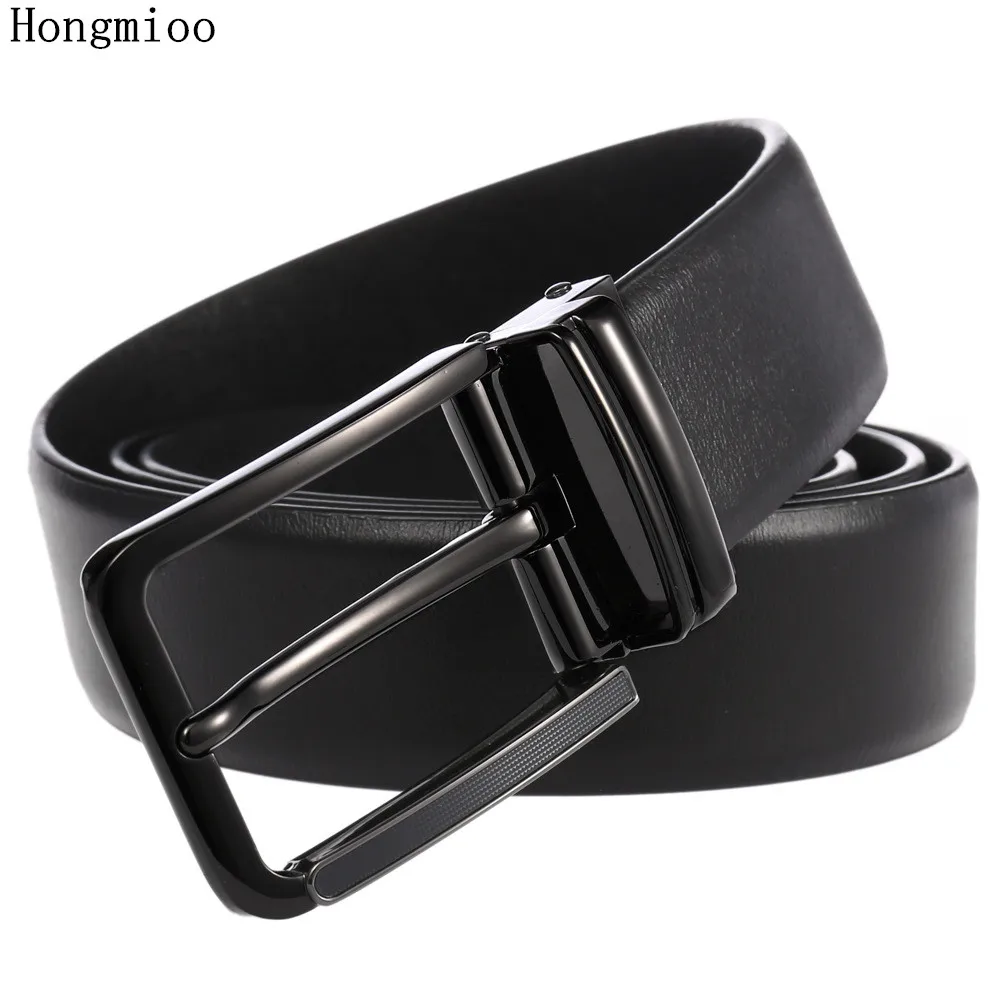 

Men Belts Designer Pin Buckle Genuine Cow Leather Formal Ceinture Homme Business Cowboy Waistband Male Luxuri Gift