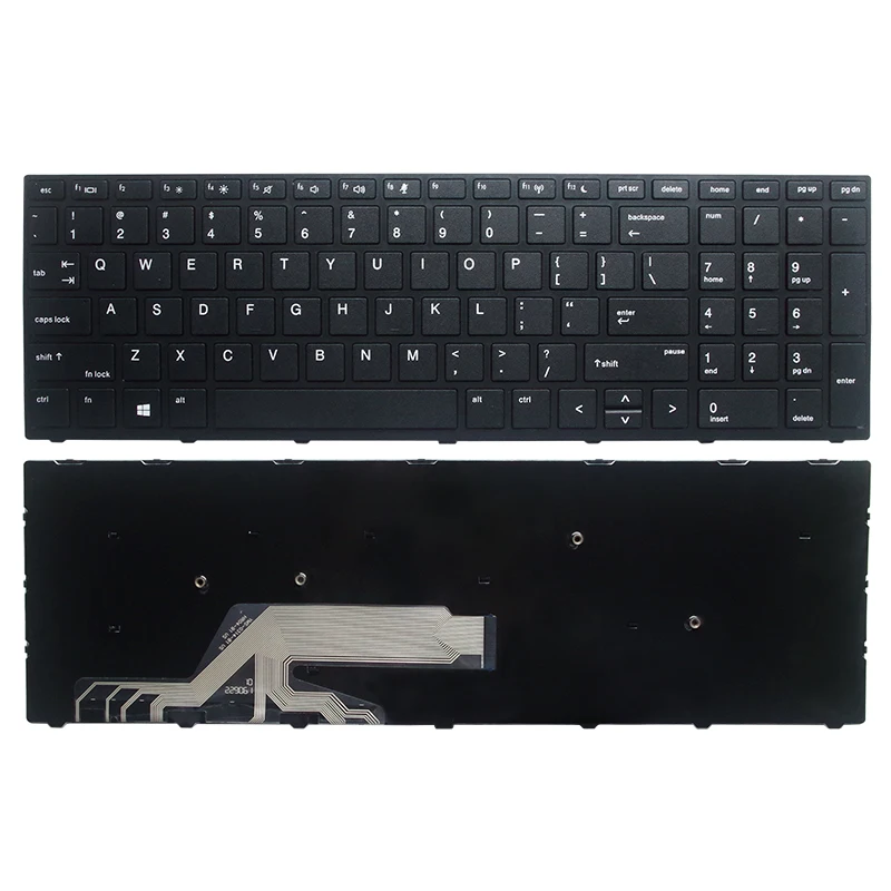 Клавиатура для ноутбука HP Probook 450 G5 455 470 английская клавиатура с рамкой Черная |