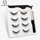 Магнитные ресницы, 3D норковые ресницы, макияж, магнитные ресницы, набор пинцетов для подводки глаз, натуральные накладные ресницы, искусственные ресницы