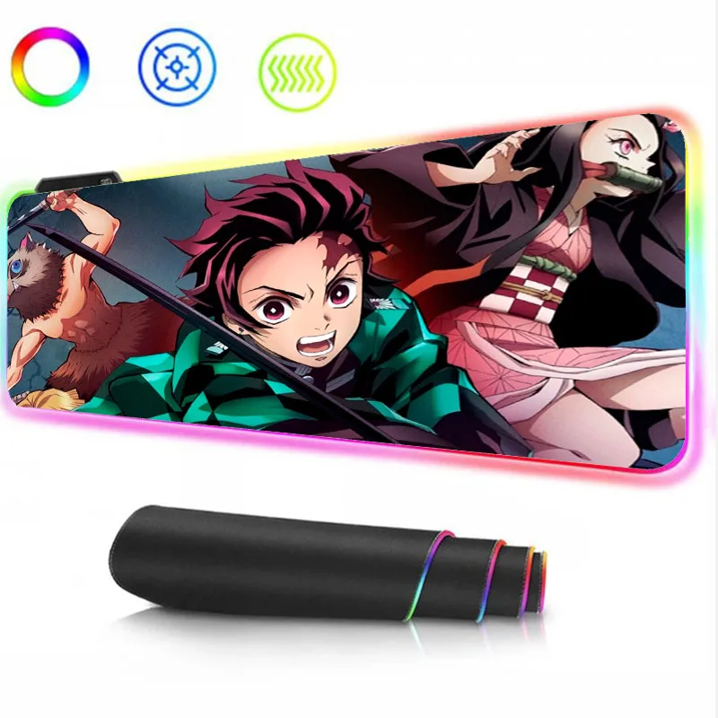 

MRGLZY Notebook Keyboard Pad Glowing RGB Colorful Thickening Non-slip Mouse Pad Internet Cafe Gaming Gaming Pad Highly Se Smooth