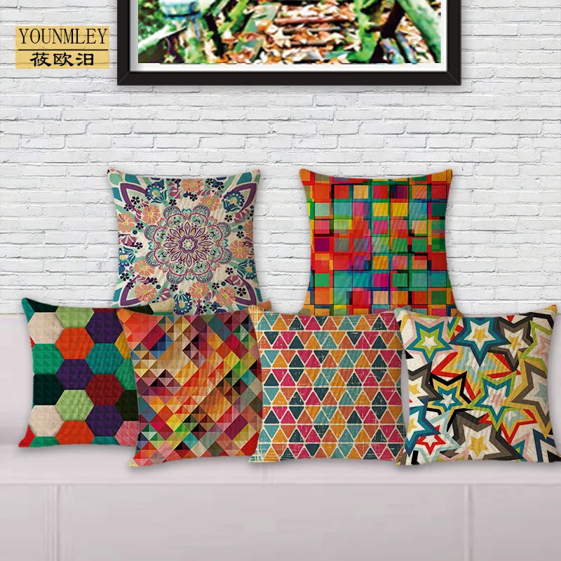 Уютная диванная Подушка Nordic Винтаж геометрический стул подушки для дома