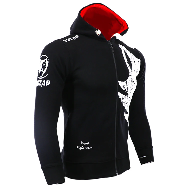 VSZAP MMA куртка с длинными рукавами толстовки Муай Тай боксер утепленная дышащая толстовка мужские спортивные куртки