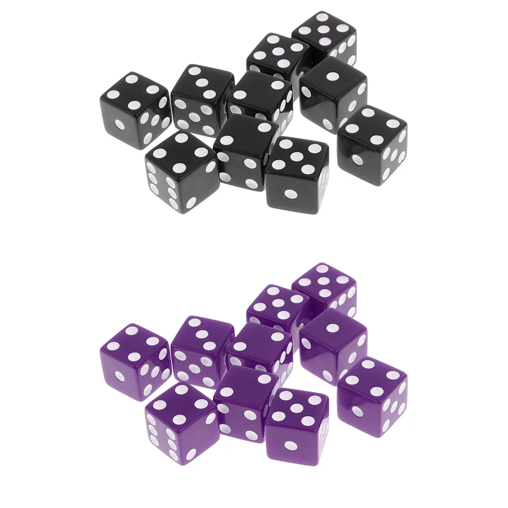 20x белый точечный D6 шестигранный 16 мм для MTG TRPG DND настольные игры|Кубики| |