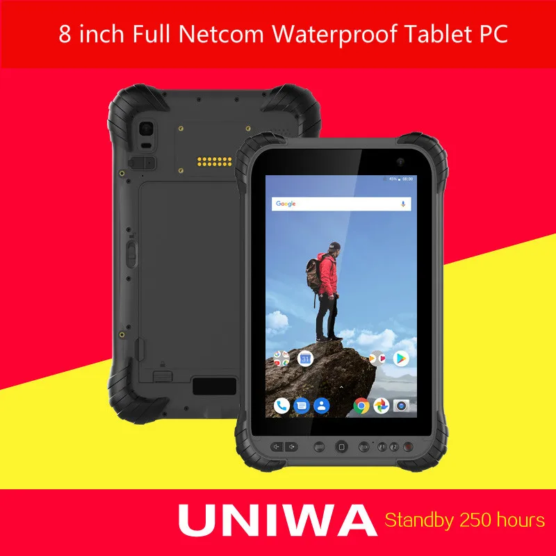 UNIWA P300 PRO 8 Inch IP67 Waterproof Table PC 4GB RAM 64GB ROM 8000mAh 250 Hours Standby Support Fast Charger Table PC