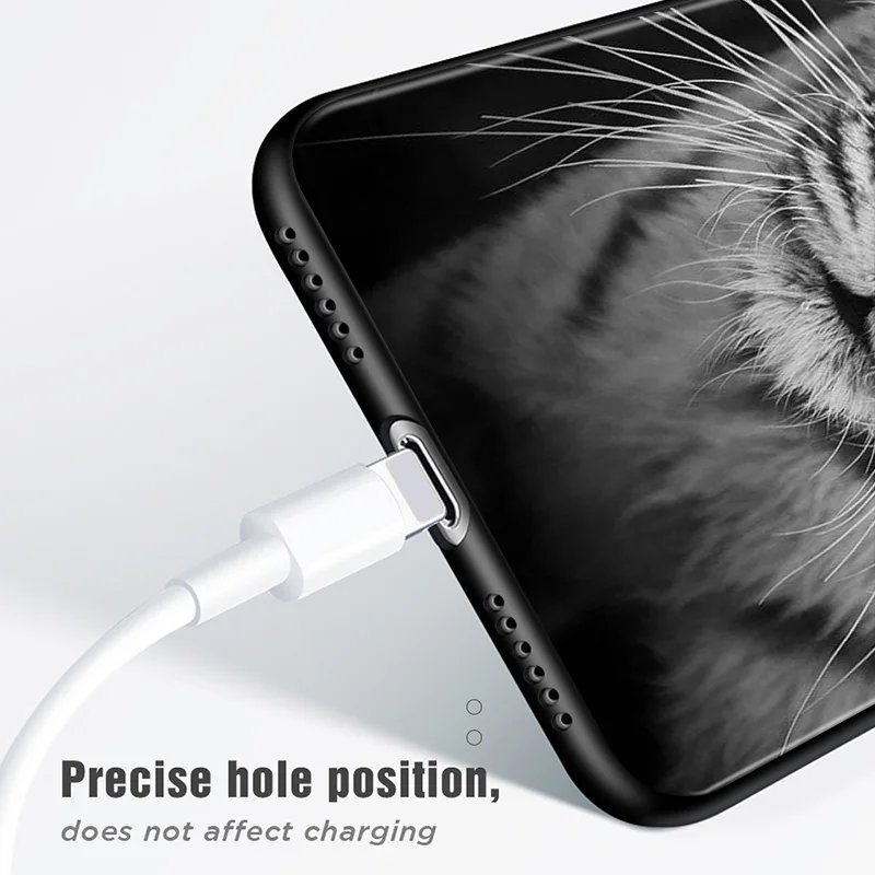 

Cool Animal Powerful Tiger For Apple iPhone 12 Mini 11 XS Pro Max XR X 8 7 6 6S Plus 5 5S SE 2020 Black Phone Case