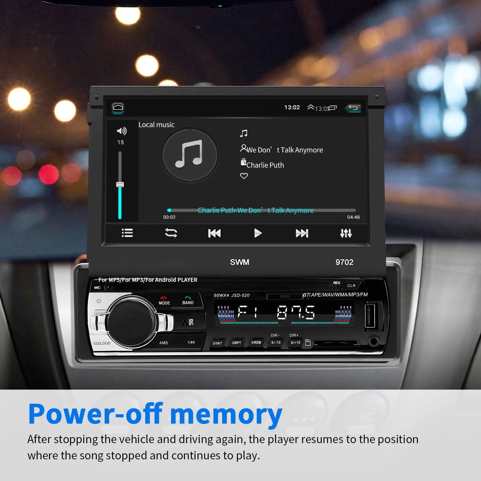JSD-520 Car Stereo Touch Screen Audio Receiver Low Energy Consumption Radio Bluetooth Connection Sound for | Автомобили и