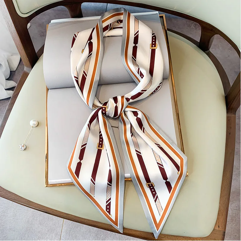 

Fashionable sunscreen scarf women's narrow strip pointed career scarf decorative scarf