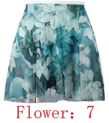BL060-flower 7 Балетный маленький фартук высокого качества для девочек, мягкий сетчатый цветок, трико с юбкой, для взрослых, цветочный принт, балетное платье для танцев - Цвет: BL060-flower 7