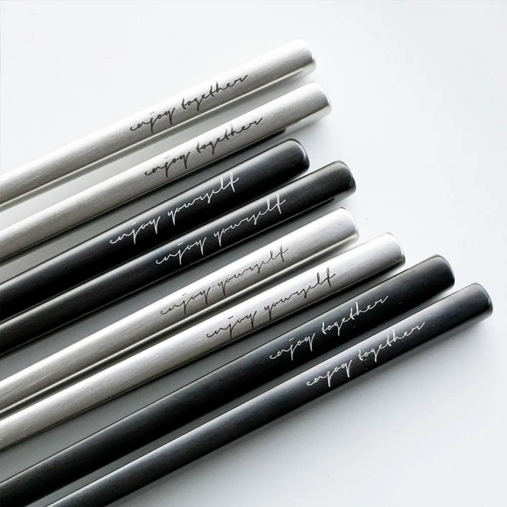 

1Pair Stainless Steel Non-slip Chopsticks Reusable Food Sushi Sticks Deep-fried Hot Pot Long Chopsticks Household Kitchen Tools