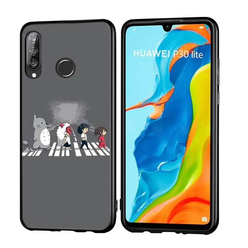 Spirited Away Anime Silicone Phone Case for Huawei P30 P20 P40 Lite E Pro P Smart Z Plus 2019 P10 P9 Black Cover | Мобильные