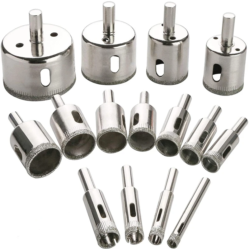 

3-60mm Diamond Coated Hss Drill Bit Set Tile Marble Glass Ceramic Hole Saw Drilling Bits Power Tools Diamond Core Bit