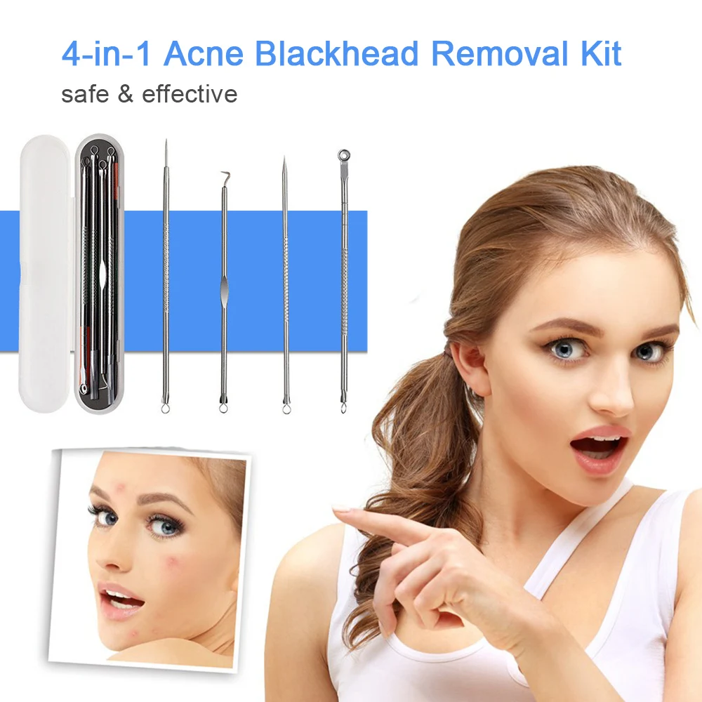 4 в 1 средство для удаления угрей и черных точек набор экстракторов прыщей