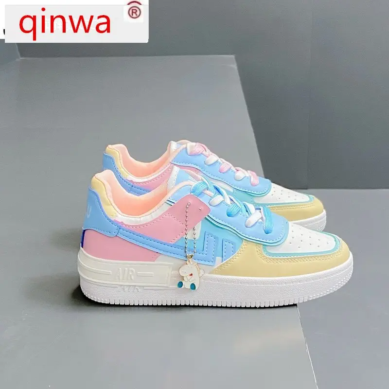 

Spring New 2021 Women's Shoes Running Casual Shoes White Sneakers Comfortable Shoes Thick-soled Non-slip Vulcanized Shoes
