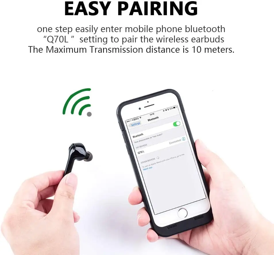 Беспроводная Bluetooth-гарнитура Q70 APTX TWS металлический зарядный чехол стереозвук Hi-Fi