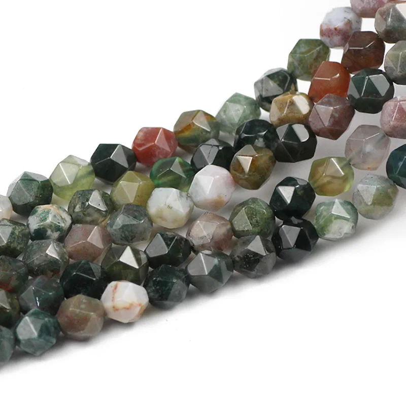 Бусины из натурального камня с гранями UPGFNK индийские Агаты бусины россыпью