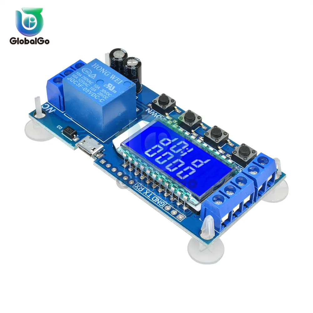Автомобильное реле времени с ЖК дисплеем задержкой запуска оптроном 1 канальный