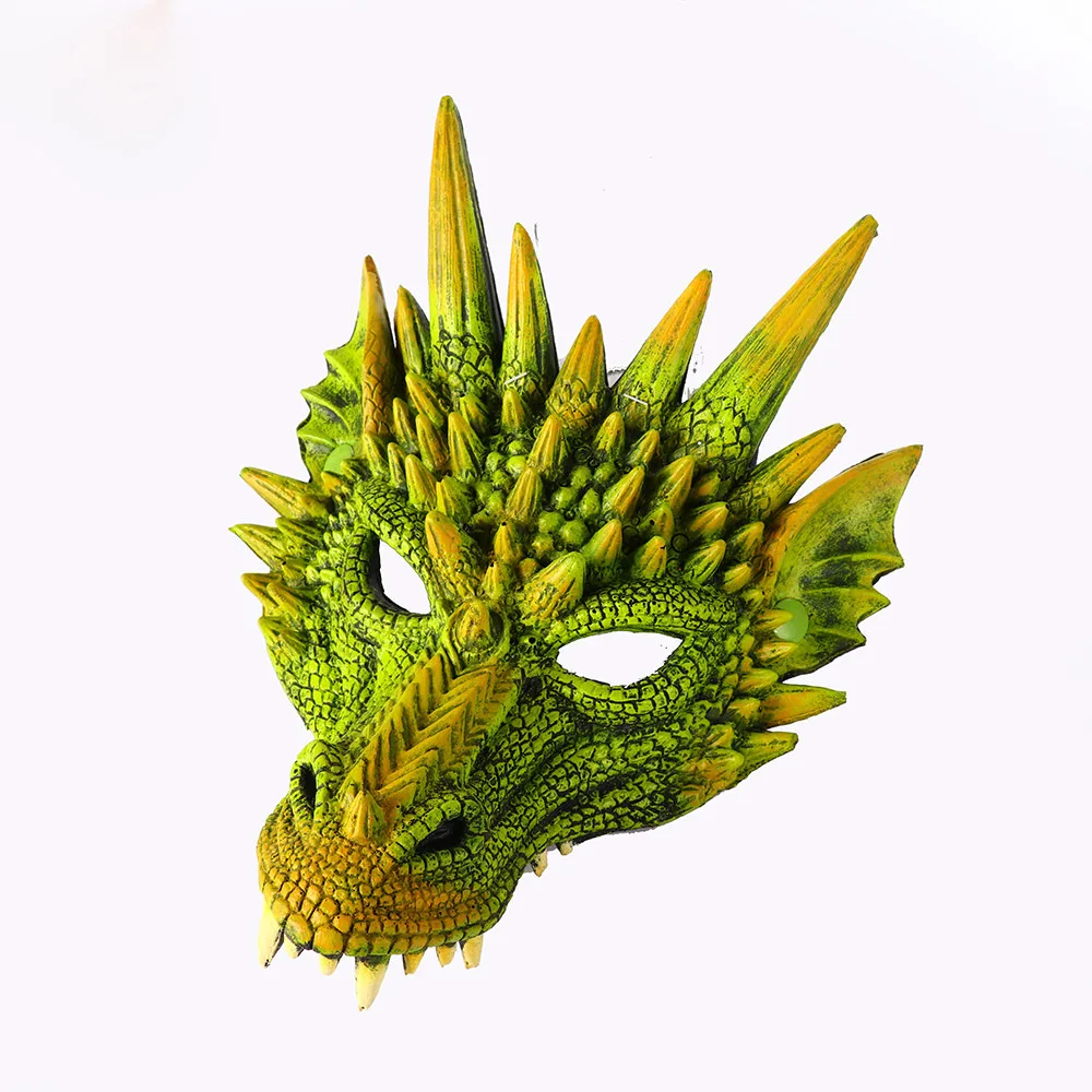 

New Halloween Props 4D Dragon Mask Half Face Mask For Kids Teens Halloween Costume Party Decorations Adult Dragon Cosplay Props