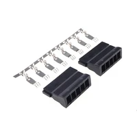 50setslot sata power connector crimp plug housing short version with terminal tin plated for sata hard drive black