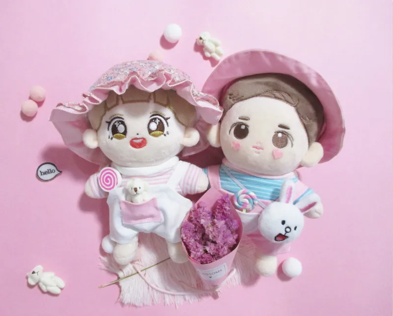 [MYKPOP] Одежда и аксессуары для кукол KPOP: Комплект футболок комбинезонов 20 см