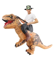 adult halloween brown ride on t rex inflatable costume carnival dinosaur cosplay party costumes christmas purim dino dress