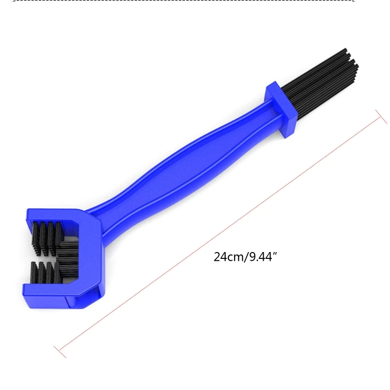 

Y9RC Motorcycle Mountain Bike Bicycle Scooter Double-end Chain Cleaning Brush Cycle Chain Brush Cleaner Motorbike Chain Clean