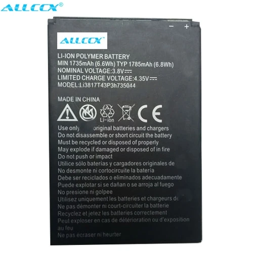 

Аккумулятор ALLCCX Li3817T42P3h735044/Li3818T42P3h735044 для ZTE N9120 Avid 4G N9100 Z730 Z740 Z740G Z995
