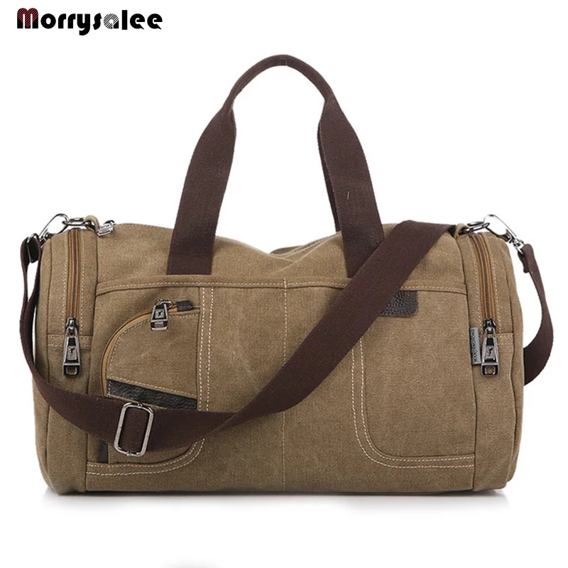 Мужская сумка на плечо винтажная однотонная Холщовая Сумка модные повседневные