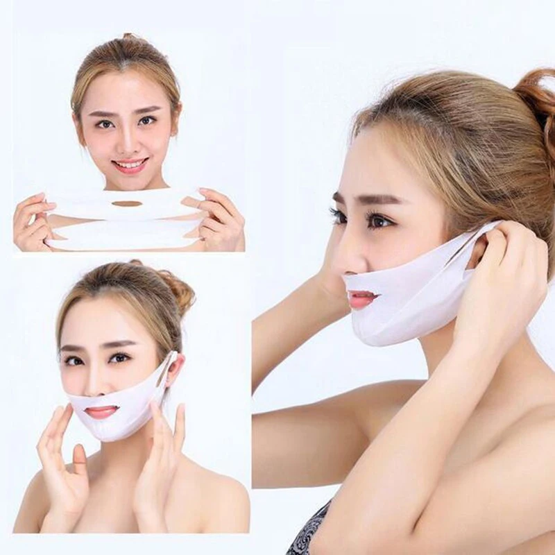Lifting Face Masks V Shape Slim Chin Check Neck Lift Peel-off Mask Shaper Slimming Bandage Skin Care TSLM1 | Красота и здоровье