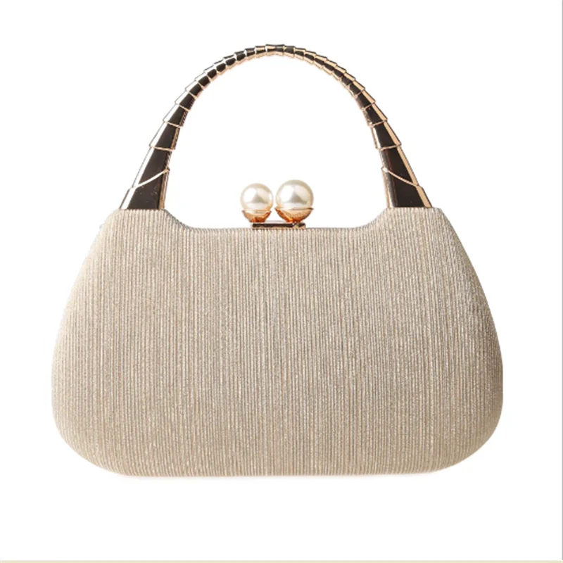 

New Women Evening Clutch Bags Wedding Banquet Shoulder Bags Fashion Pearl Hasp Wallets Chain Dinner Bags Drop Shipping