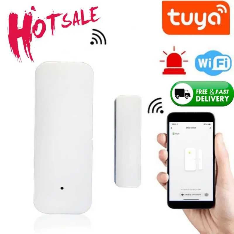

2021 New Wifi Wireless Window & Door Sensor Wifi Contact Magnetic Detector Smart Door Sensor No Battery Smart Life Google Home