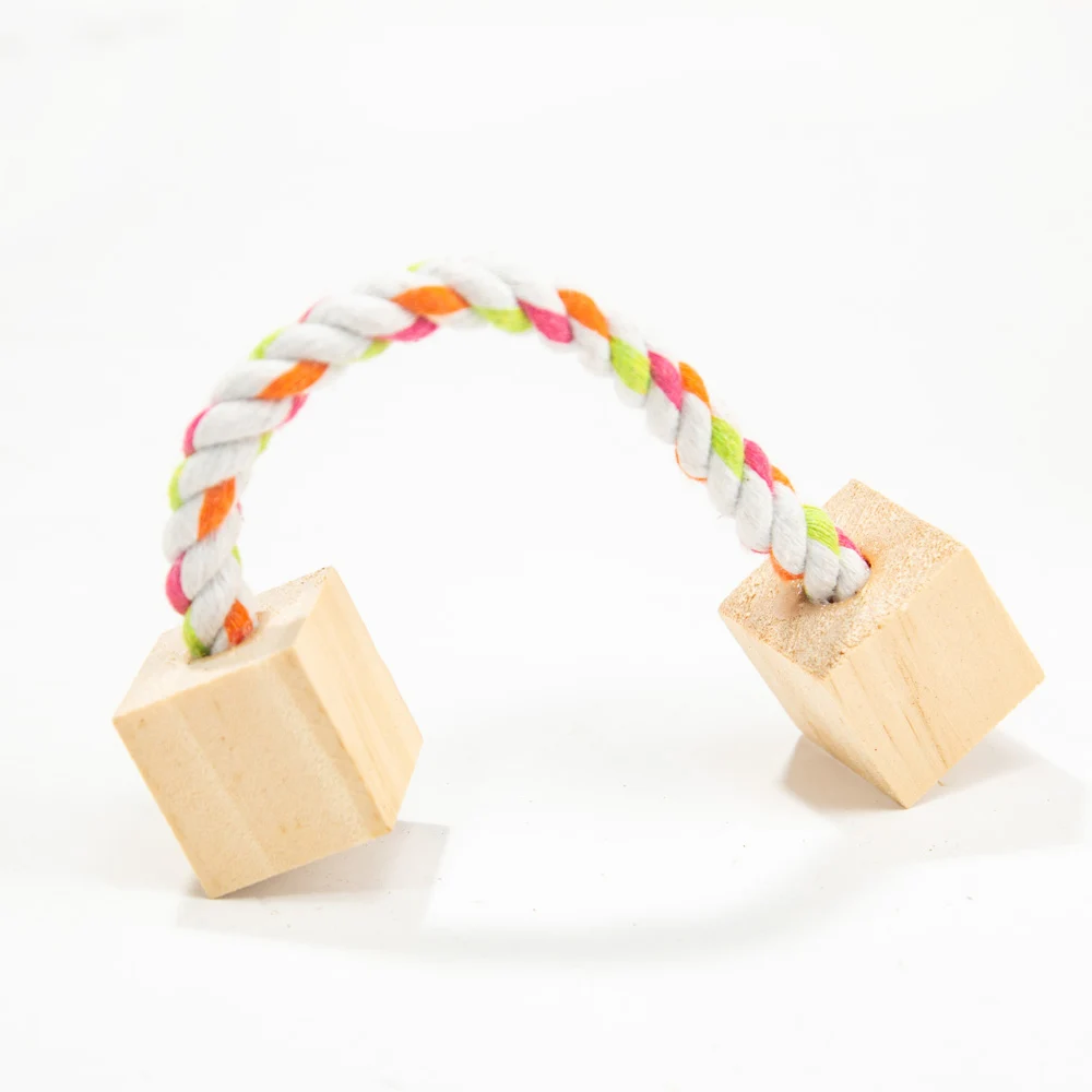 Деревянные игрушки для домашних животных хомяк сосновые гантели Одноколесный