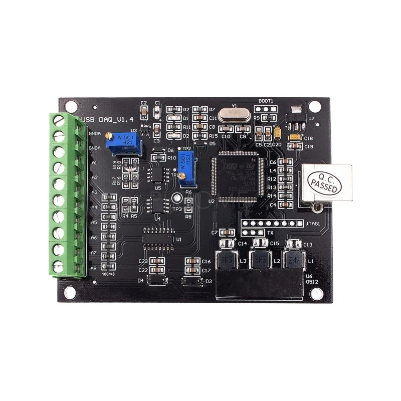 USB DAQ 8AD 8 SE Аналоговые входы 12-битный модуль сбора данных 100 кГц-10 ~ 10 в AD плата