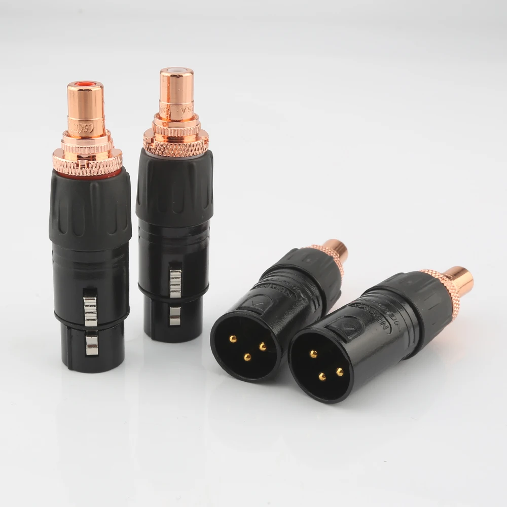 Золотистый сбалансированный Переходник Neutrik XLR папа мама|socket adapter|plug socket adapterplug