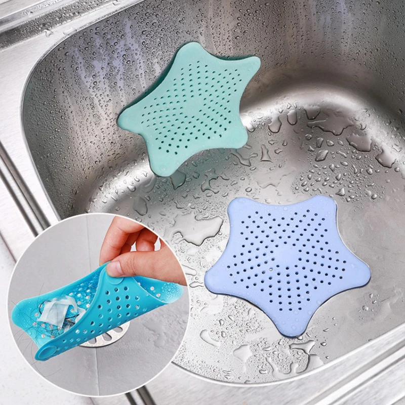 

Silicone Mesh Kitchen Sewer Sink Filter Sewer Hair Mauranders Bathroom Cleaning Tools Floor Sieve Filter Mesh Pad Gadget