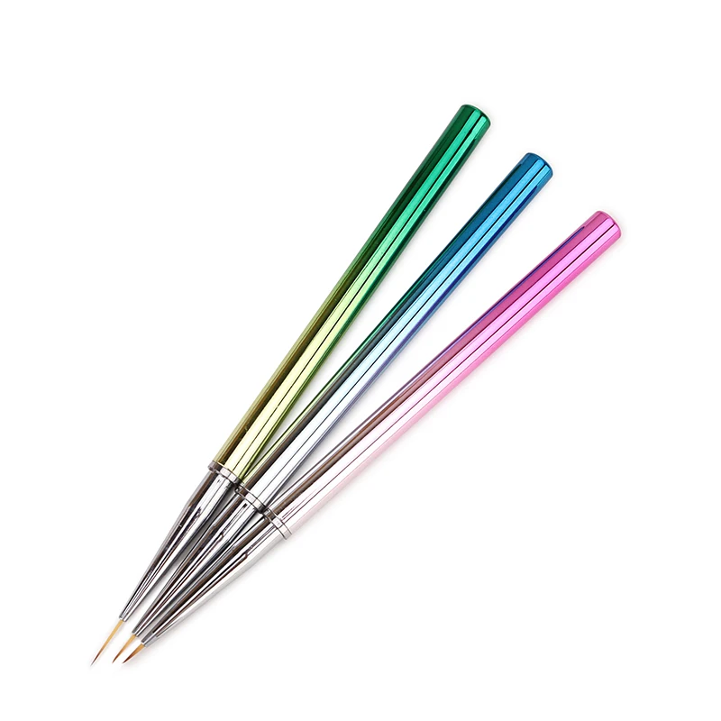 3 шт. дизайн ногтей ручка с кисточкой покрытие Ручка-лайнер в полоску Цветочный