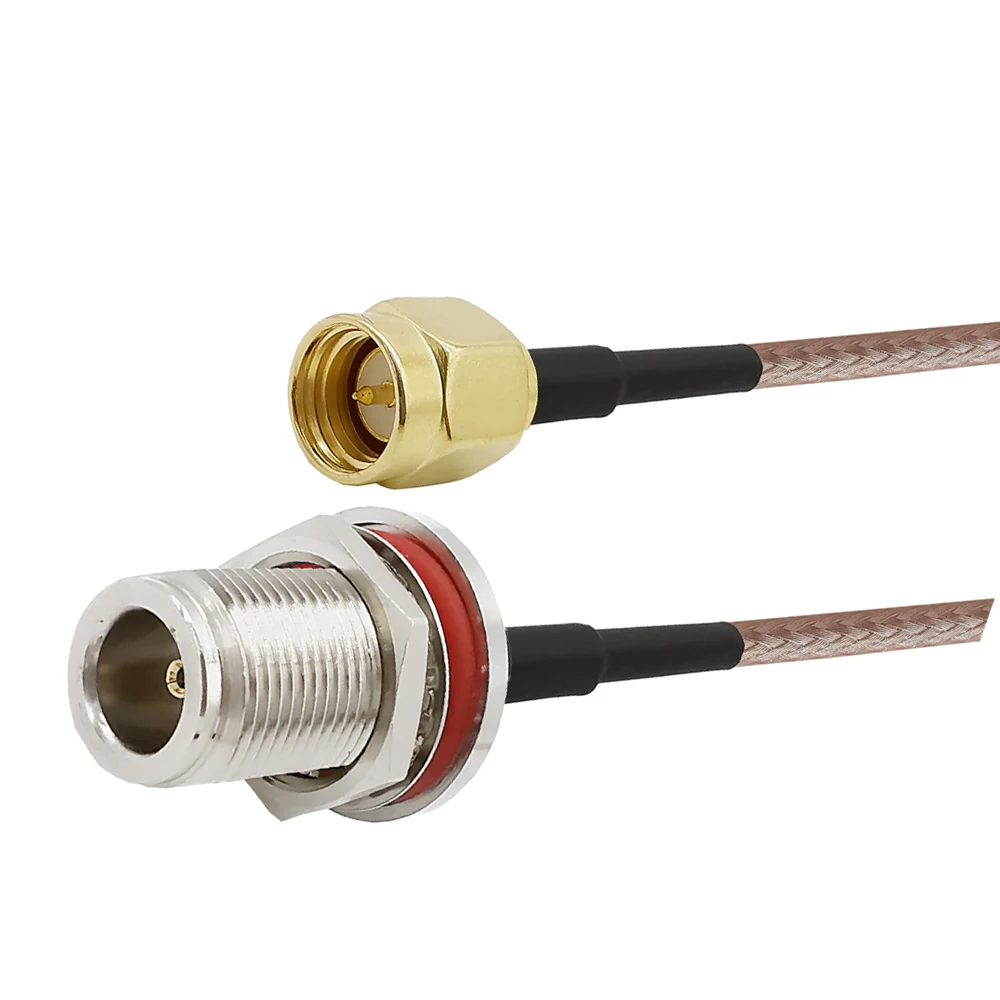 N образный гнездовой разъем перегородка на штекер SMA ОТРЕЗОК кабеля RG316 провод для