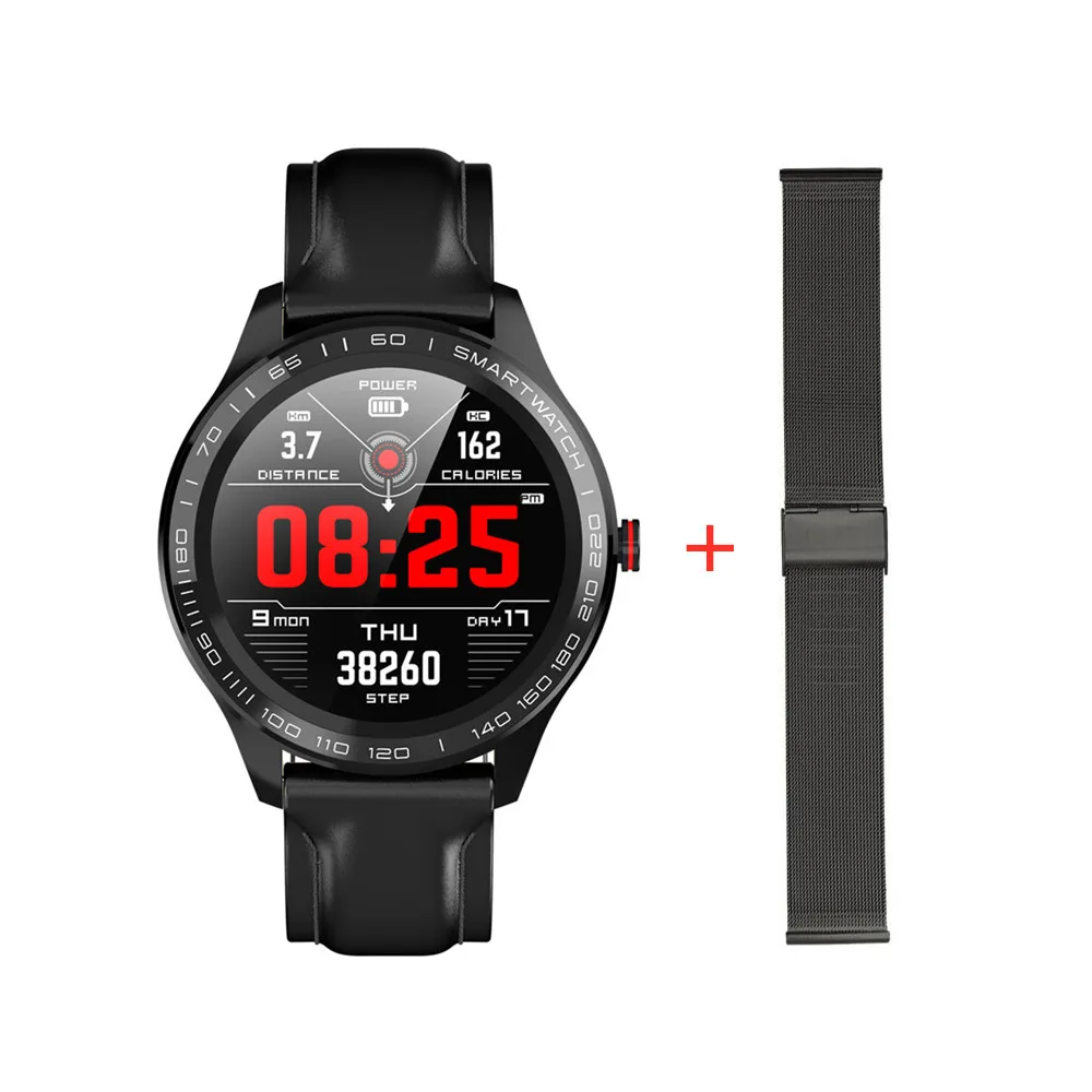 add headset L9 Смарт часы человек IP68 Водонепроницаемый Bluetooth SmartWatch ЭКГ артериального давления сердечного ритма спортивные фитнес часы pk L5 L8 L7 - Цвет: add headset