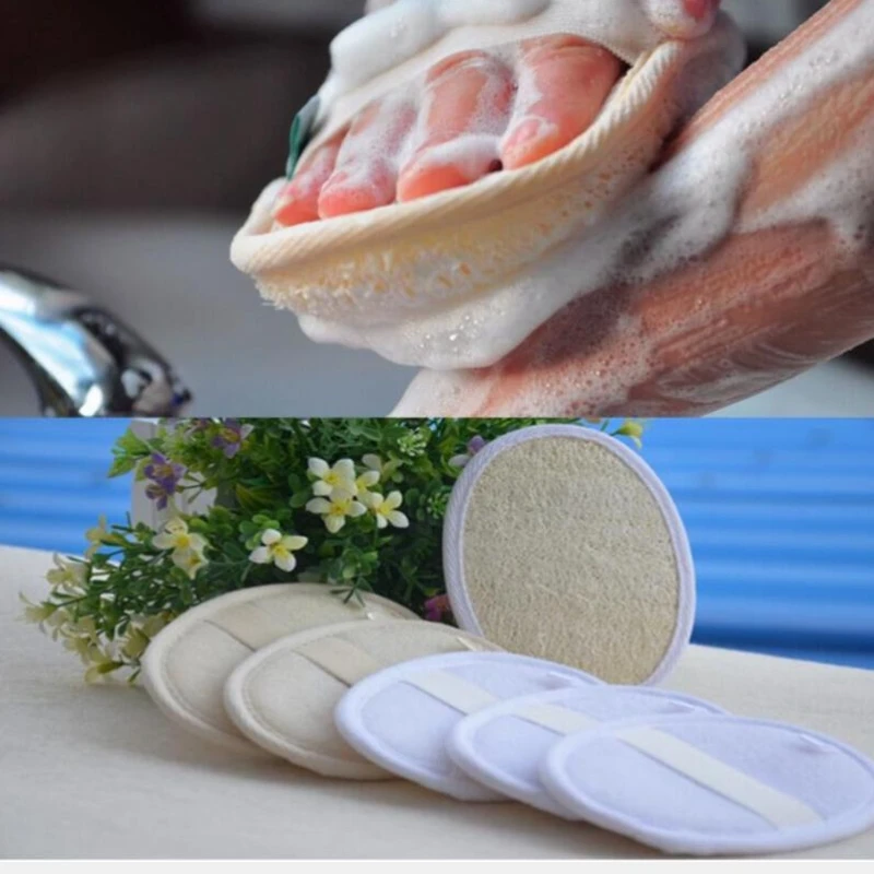 

Natural Bath Loofah Sponge Brush Natural Washcloth Body Brush Soft Loofah Sponge Bath Bombs For Bathroom Toiletries Tools