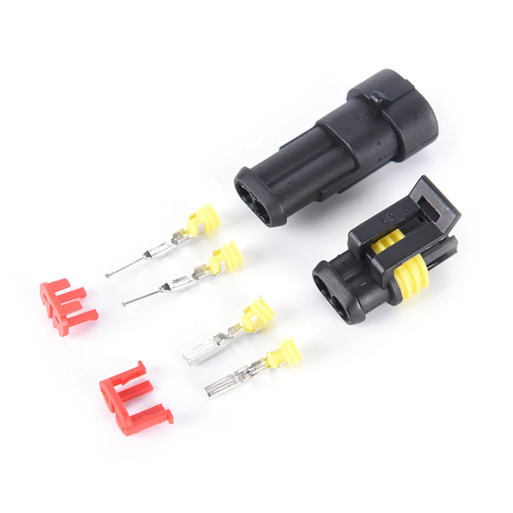 10 шт./партия Kit 2 Pin Way AMP супер уплотнение водонепроницаемый Электрический
